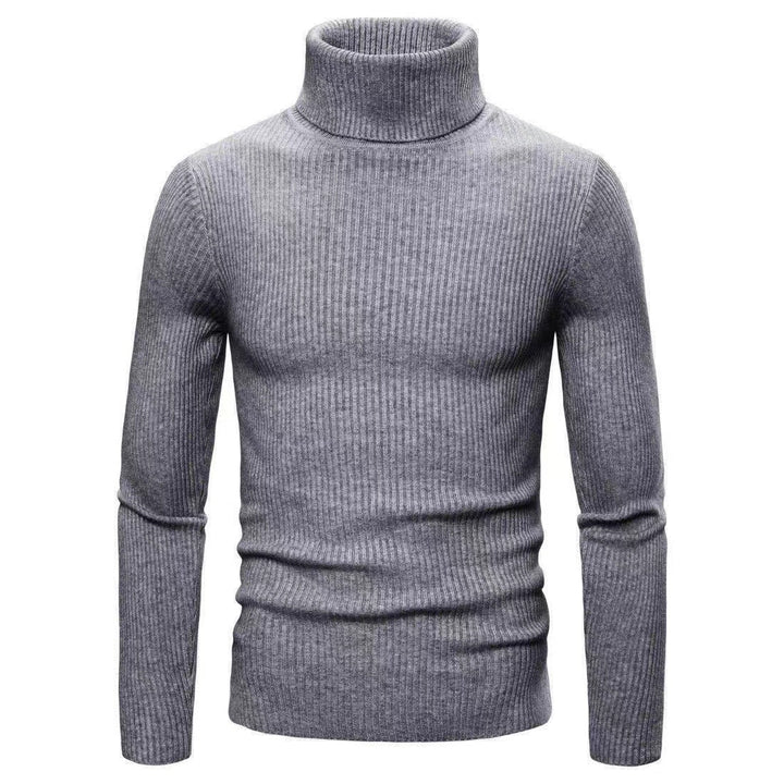 Herren hochwertiger Rollkragenpullover aus feinem Rippstrick Aliams