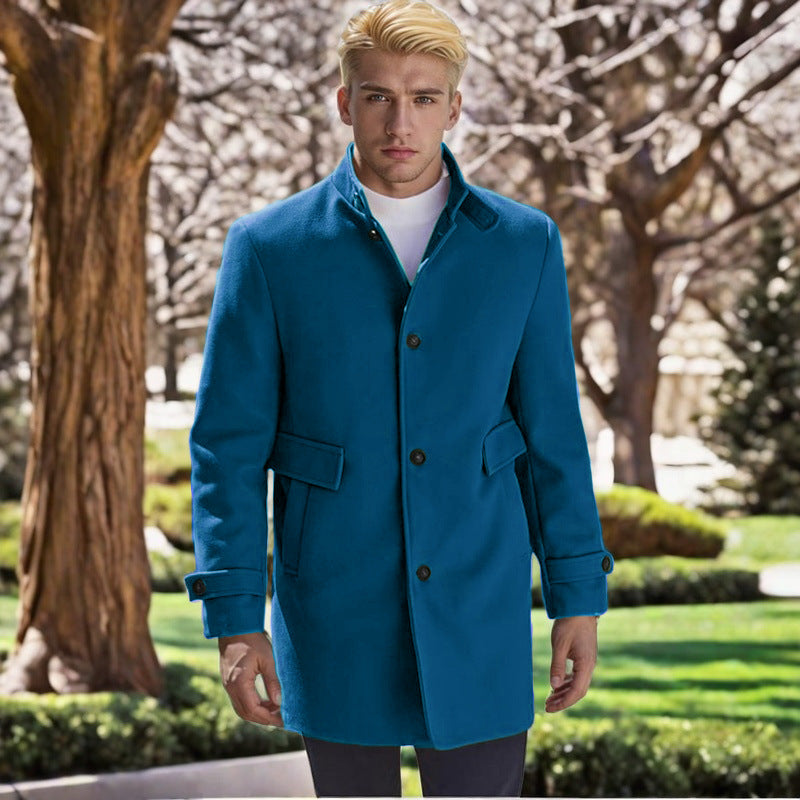 Herren eleganter, taillierter Wollmantel Aliams