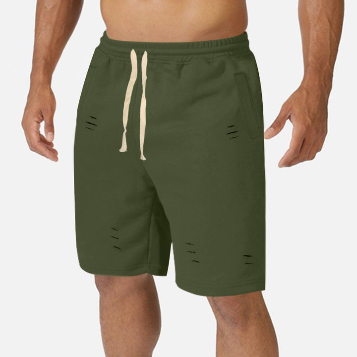 Herren Baumwoll-Shorts mit verstellbarem Bund und modischen Akzenten Aliams