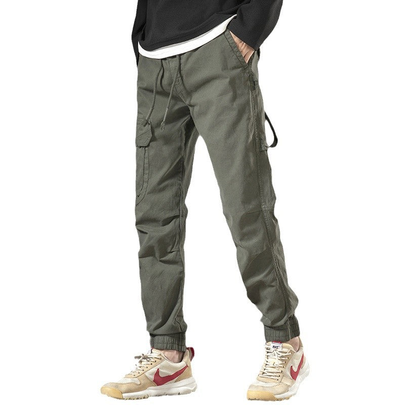 Herren Cargo-Hose mit funktionalen Taschen und elastischem Bund Aliams