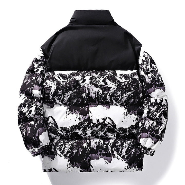 Herren sportliche Winterjacke mit mäntelndem Design und hohem Kragen Aliams