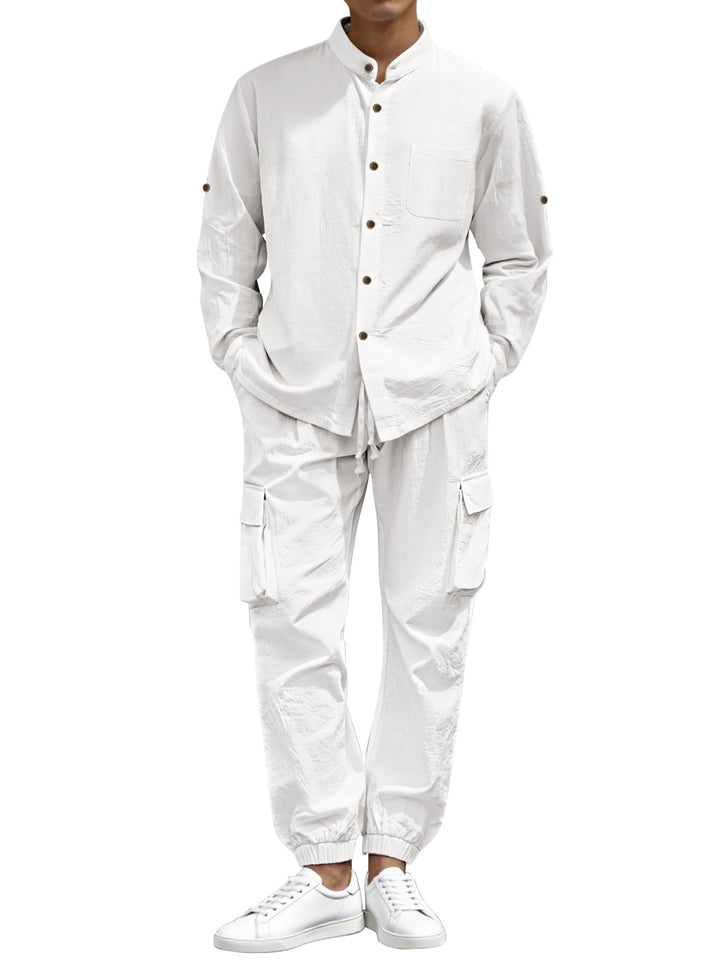 Herren Cargo-Set mit Stehkragen und elastischen Bündchen Aliams