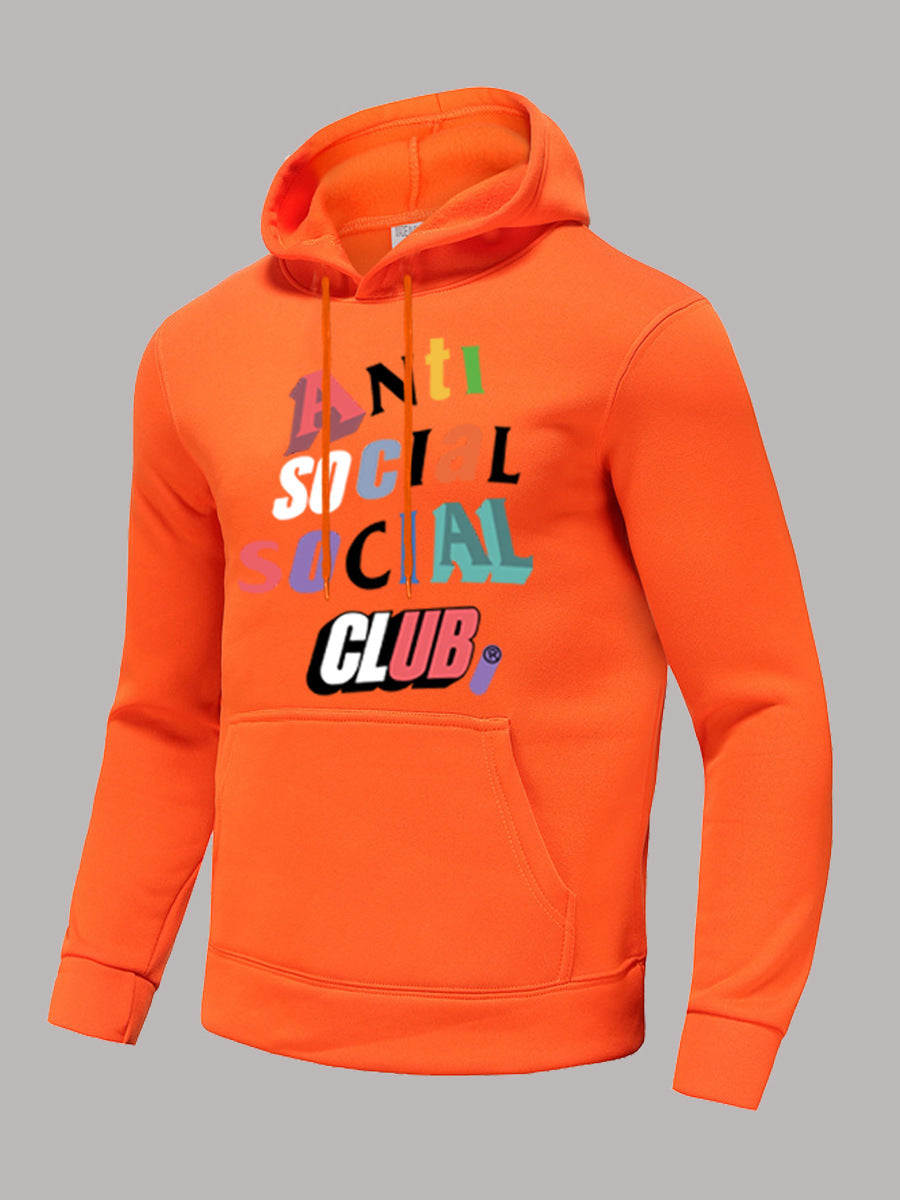 Herren Kapuzenpullover mit modernem Aufdruck und bequemer Passform Aliams