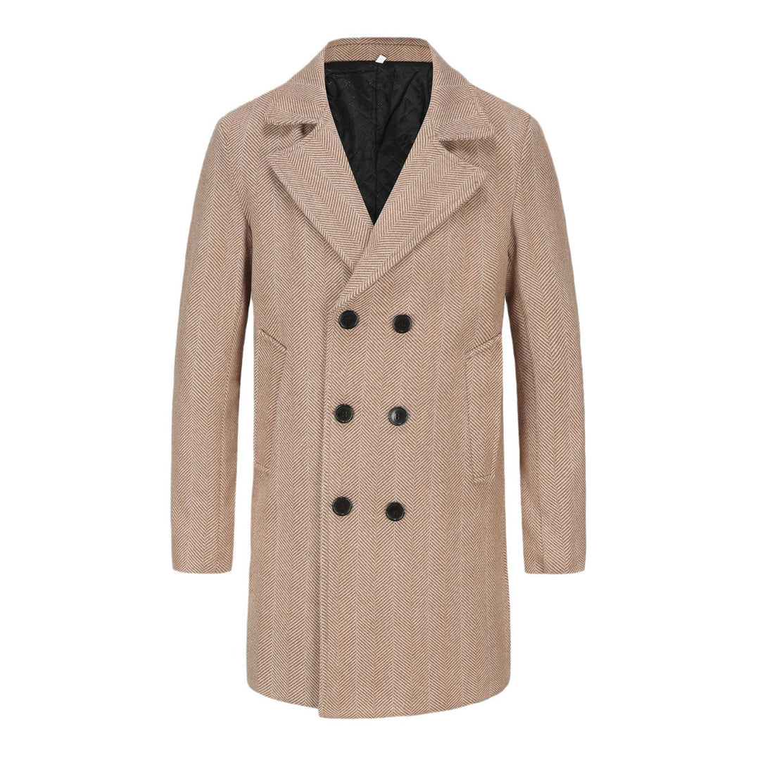 Herren eleganter Doppelreiher-Mantel im minimalistischen Design Aliams