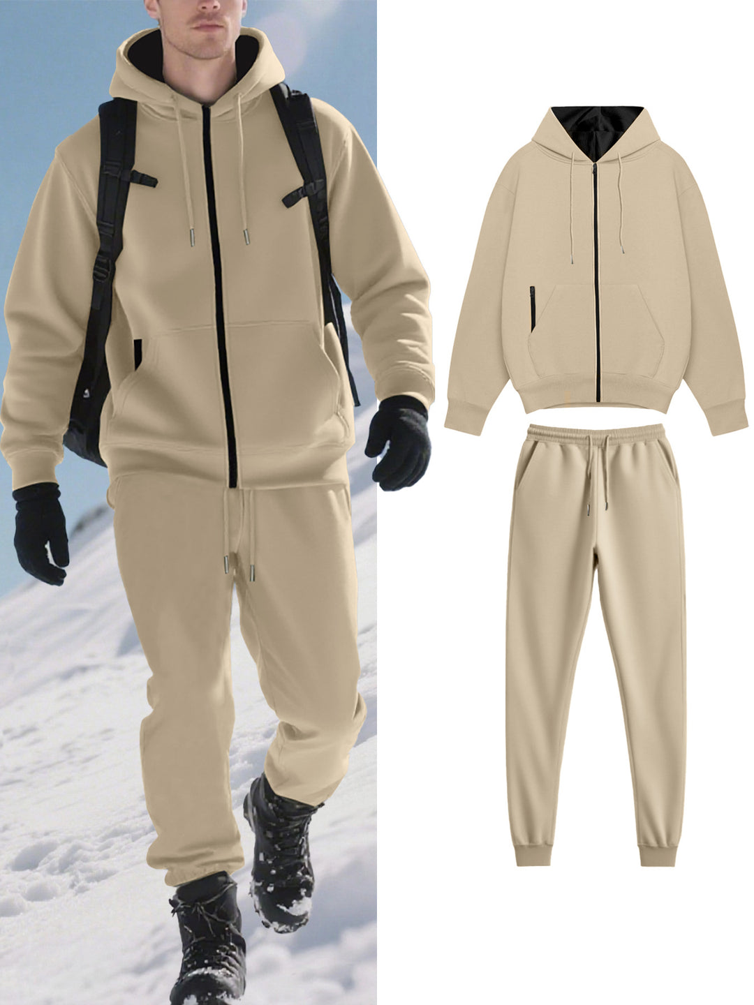 Herren sportliches Freizeitanzug mit modernem Design und praktischen Taschen Aliams