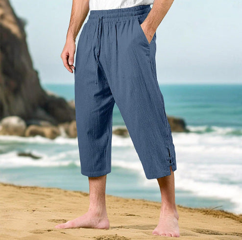 Herren Bequeme Strandhose mit seitlichen Schlitzen Aliams