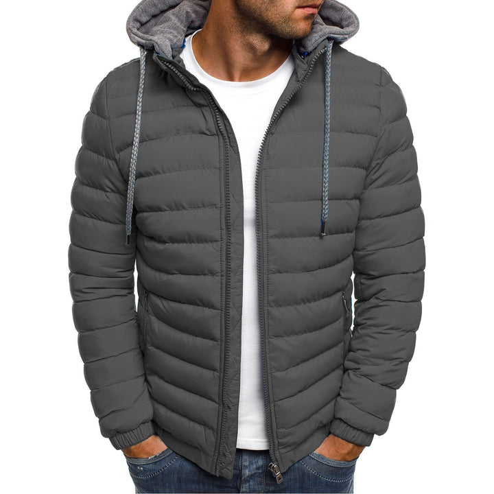 Herren Steppjacke mit abnehmbarer Kapuze und praktischem Innenfutter Aliams