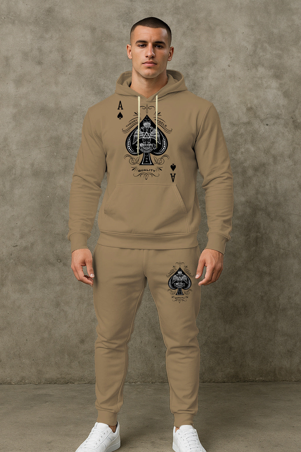 Herren Sportlicher Hoodie mit grafischem Design Aliams