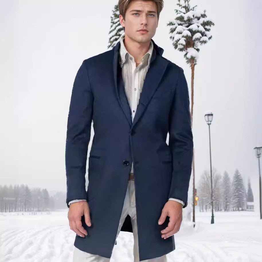 Herren eleganter Wollmantel mit schlanker Silhouette Aliams