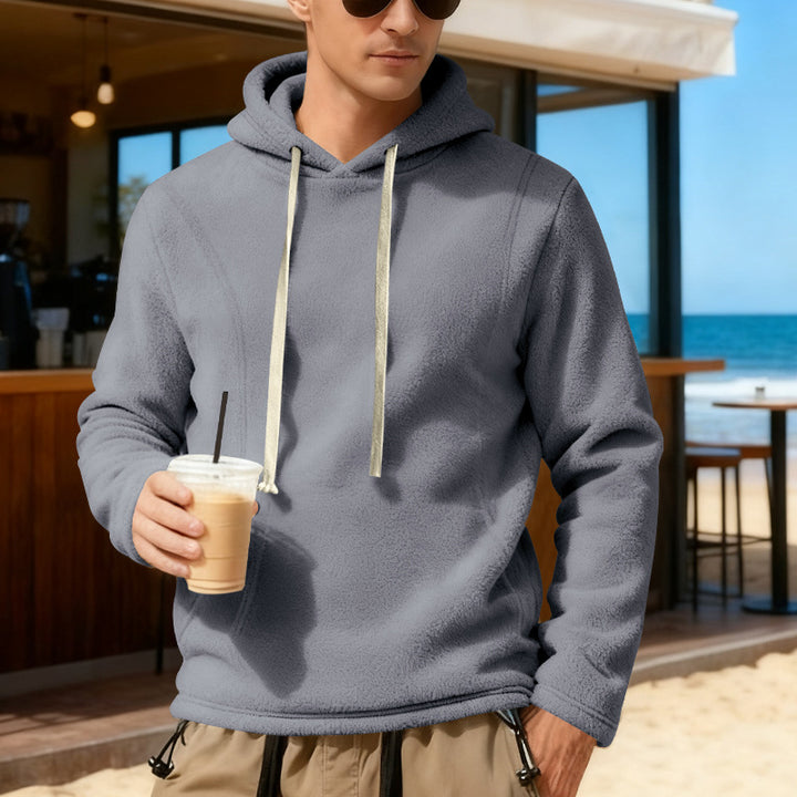 Herren Fleece-Pullover mit Kapuze Aliams