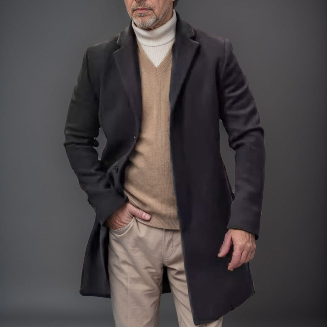 Herren Eleganter, zeitloser Wollmantel Aliams