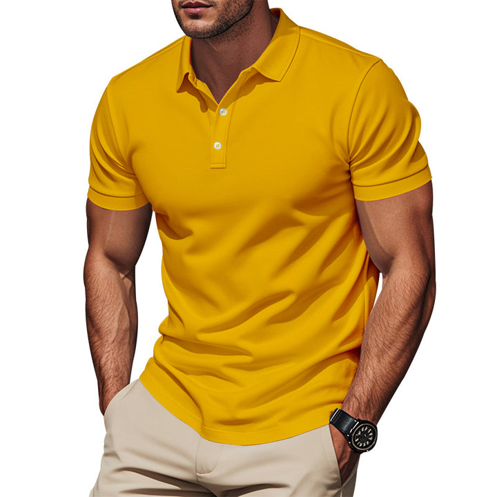 Herren Kurzarm Poloshirt aus atmungsaktivem Baumwollmix mit modernem Kragen Aliams