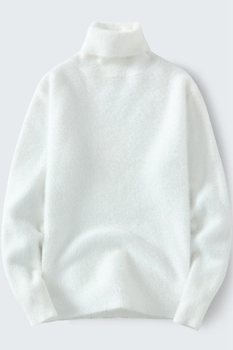 Herren warmer Rollkragenpullover aus weichem Strickstoff Aliams