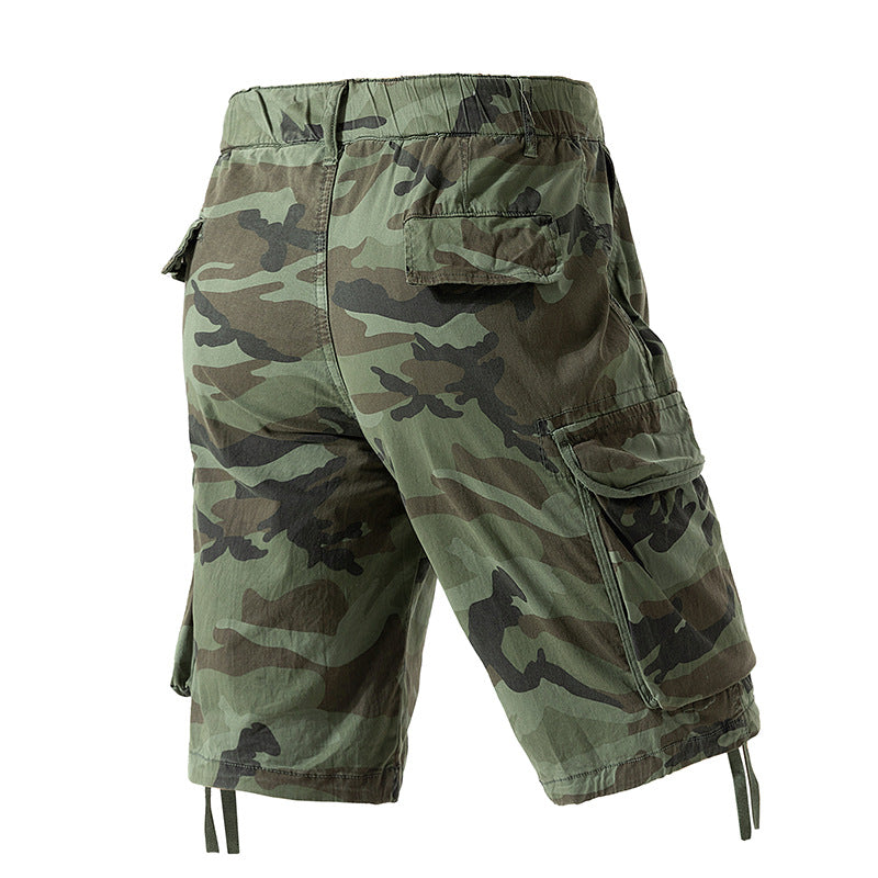Herren Cargoshorts im lässigen Camouflage-Design mit multifunktionalen Taschen Aliams