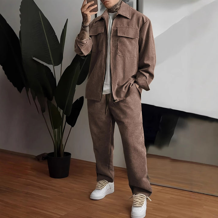 Herren Flanelljacke mit praktischen Taschen Aliams