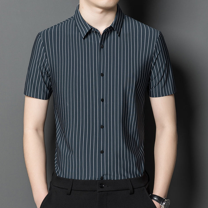 Herren Kurzarmhemd mit eleganten Streifen Aliams