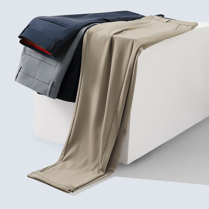 Herren stilvolle Business-Hose mit elastischem Bund und schmalem Schnitt Aliams