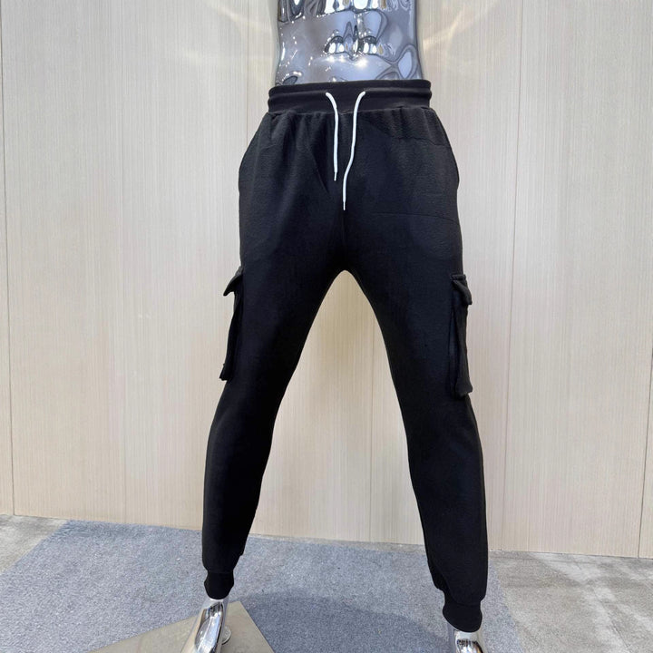 Herren Kompressions-Jogginghose mit seitlichen Taschen und elastischem Bund Aliams