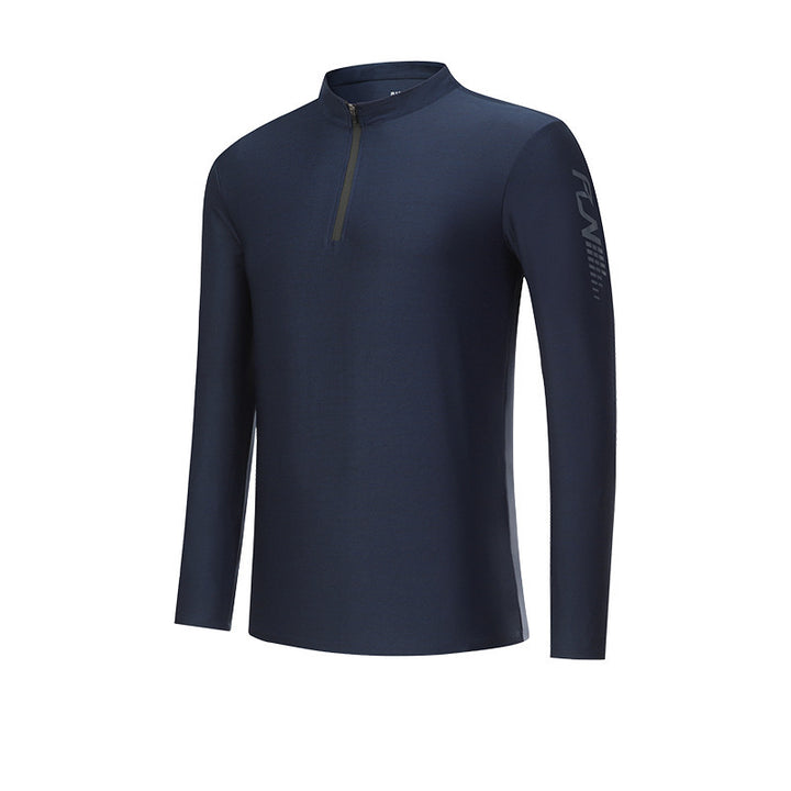 Herren Funktionsshirt mit modernem Stehkragen und sportlichem Reißverschluss Aliams