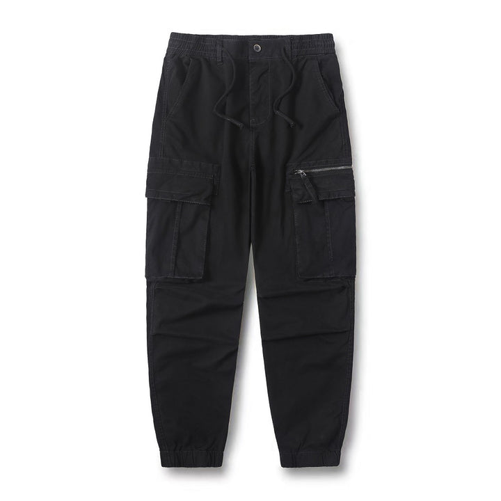 Herren Cargo-Hose mit elastischem Bund und praktischen Reißverschluss-Taschen Aliams