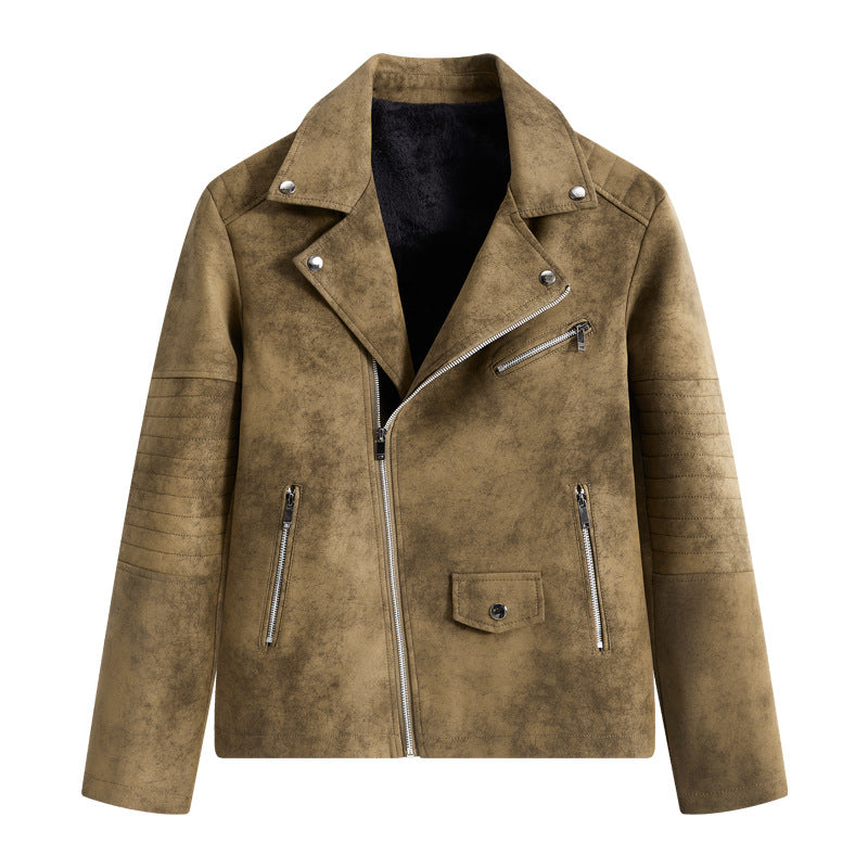 Herren Kunstleder Bikerjacke mit praktischen Reißverschlusstaschen und stylischem Design Aliams