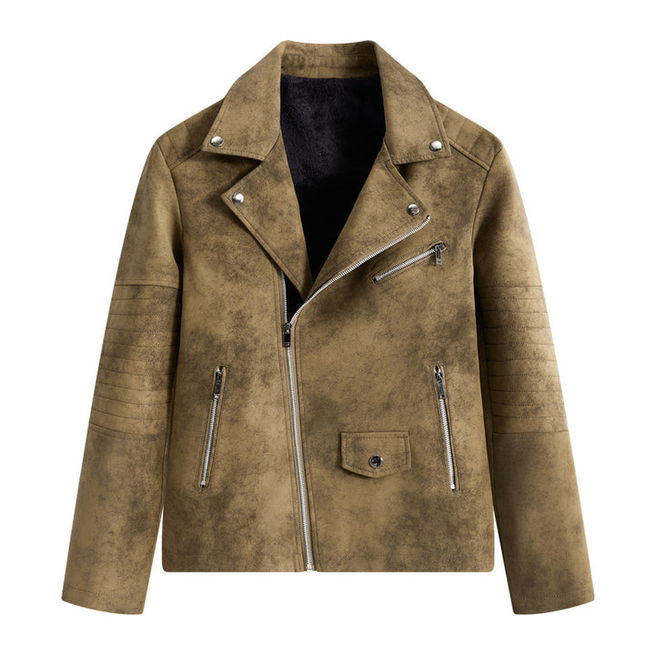 Herren Kunstleder Bikerjacke mit praktischen Reißverschlusstaschen und stylischem Design Aliams