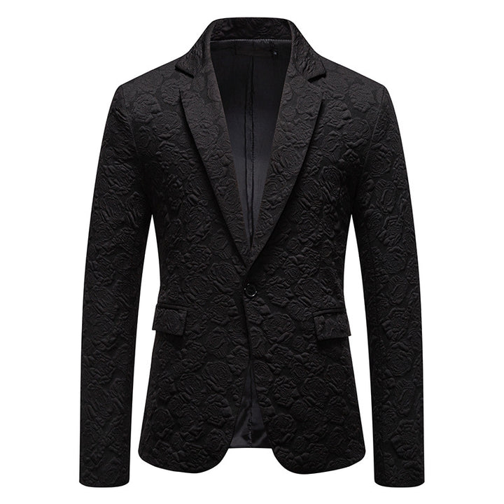 Herren Eleganter Blazer mit strukturiertem Floralmuster Aliams