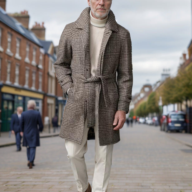 Herren klassischer Karomantel Aliams