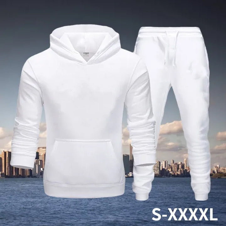 Herren gemütlicher Kapuzenpullover und Jogginghose Set Aliams