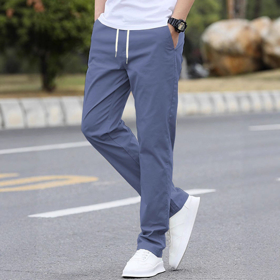 Herren bequeme Freizeithosen mit elastischem Bund und praktischen Seitentaschen Aliams