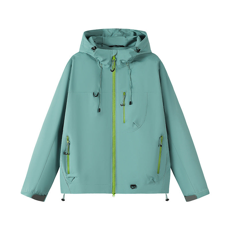 Herren technische Outdoor-Jacke mit verstellbarem Kapuzendesign und zahlreichen Reißverschlusstaschen Aliams