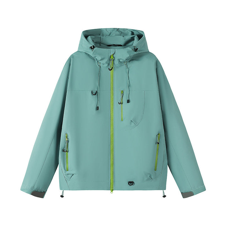 Herren technische Outdoor-Jacke mit verstellbarem Kapuzendesign und zahlreichen Reißverschlusstaschen Aliams