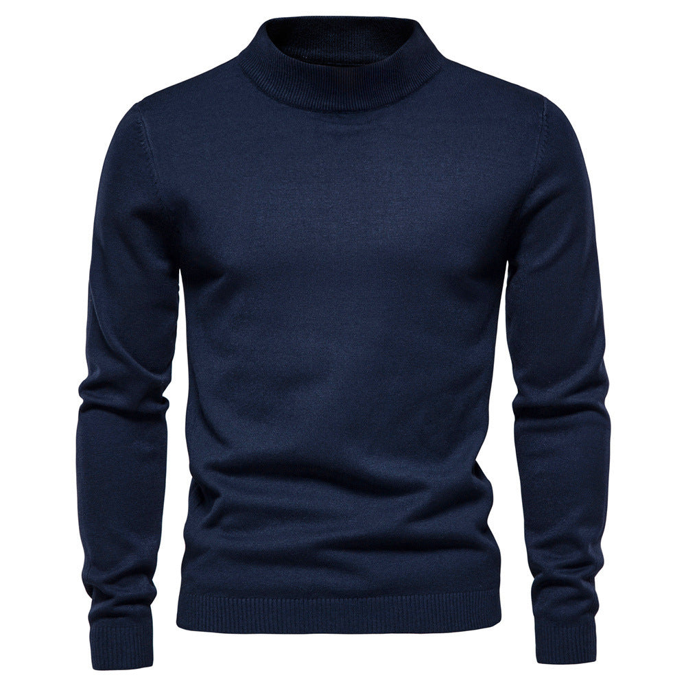Herren eleganter Rollkragenpullover aus feiner Wolle Aliams
