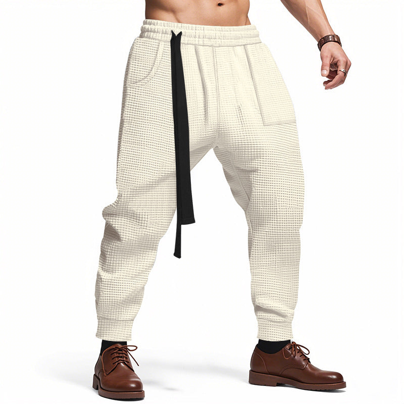 Herren stylische Freizeithose mit elastischem Bund und praktischen Taschen Aliams