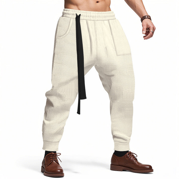 Herren stylische Freizeithose mit elastischem Bund und praktischen Taschen Aliams