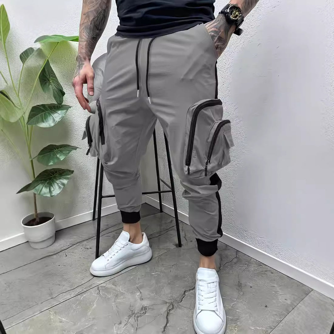 Herren Cargo Joggerhose mit Utility-Taschen Aliams