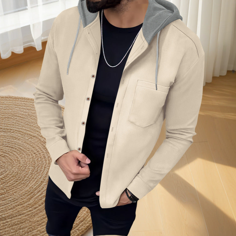 Herren Freizeitjacke mit integriertem Kapuzen-Design und modischem Schnitt Aliams