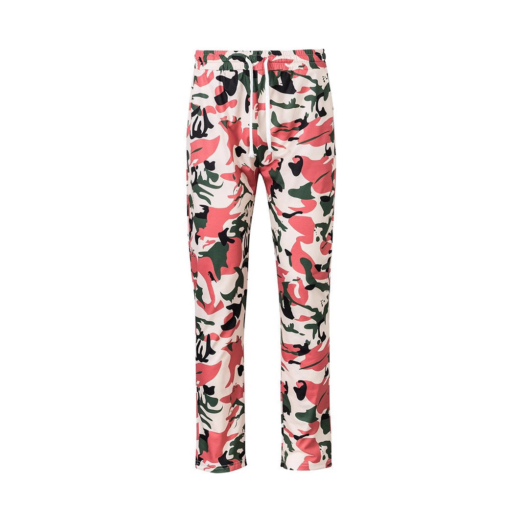 Herren Camouflage Jogginghose mit elastischem Bund und seitlichen Taschen Aliams