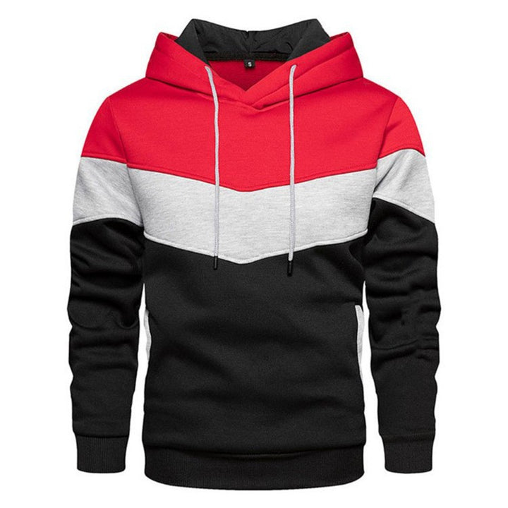 Herren Sport Hoodie mit geometrischem Farbdesign Aliams