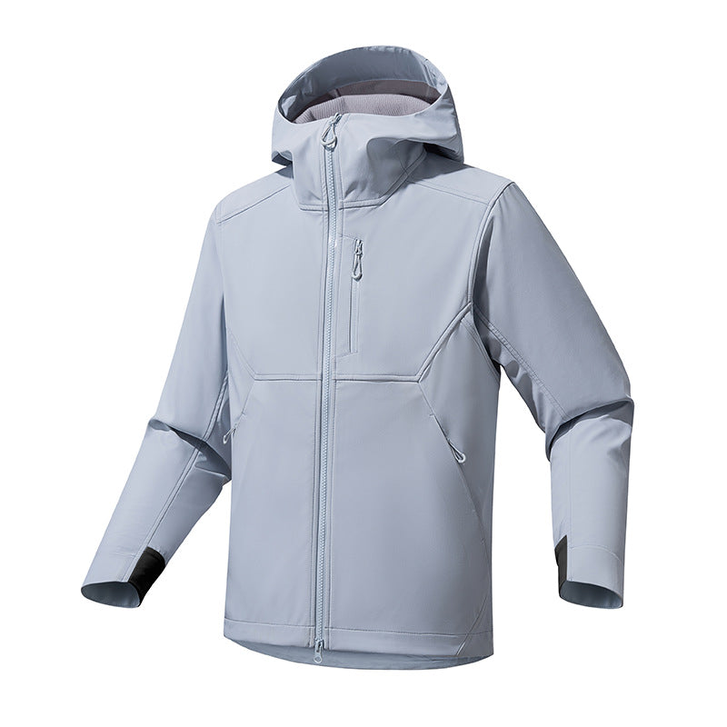 Herren technische Softshelljacke mit verstellbarer Kapuze Aliams