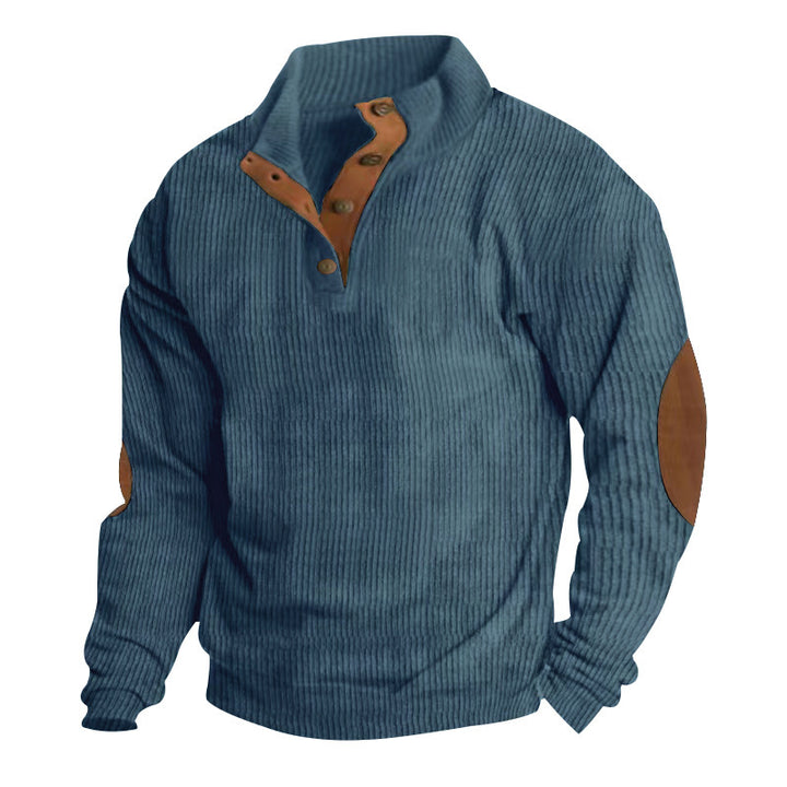 Herren strukturierter Pullover mit Kontrastdetails Aliams