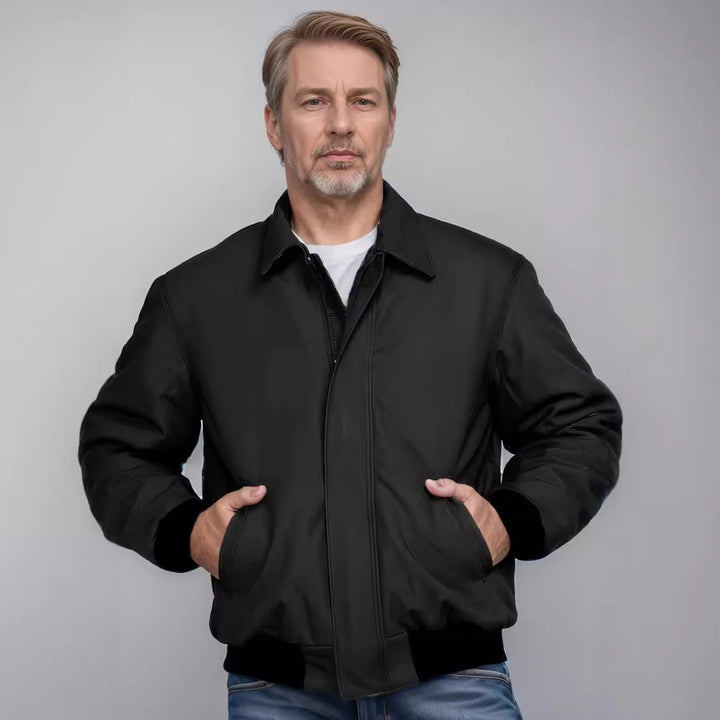 Herren isolierte Übergangsjacke mit hohem Kragen und praktischen Taschen Aliams