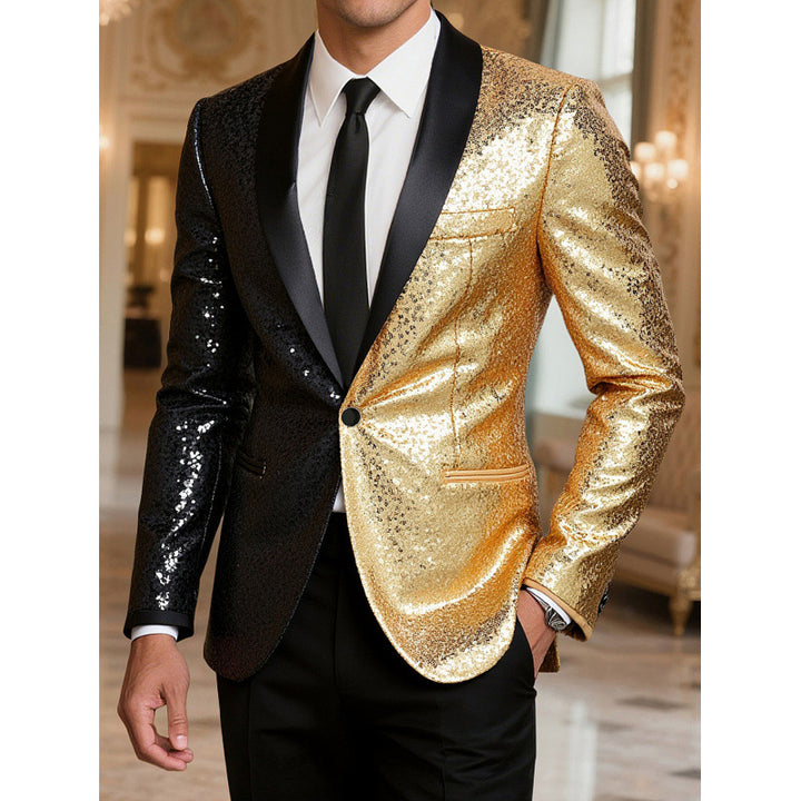 Herren Glamouröser Pailletten-Blazer Aliams 1761379511