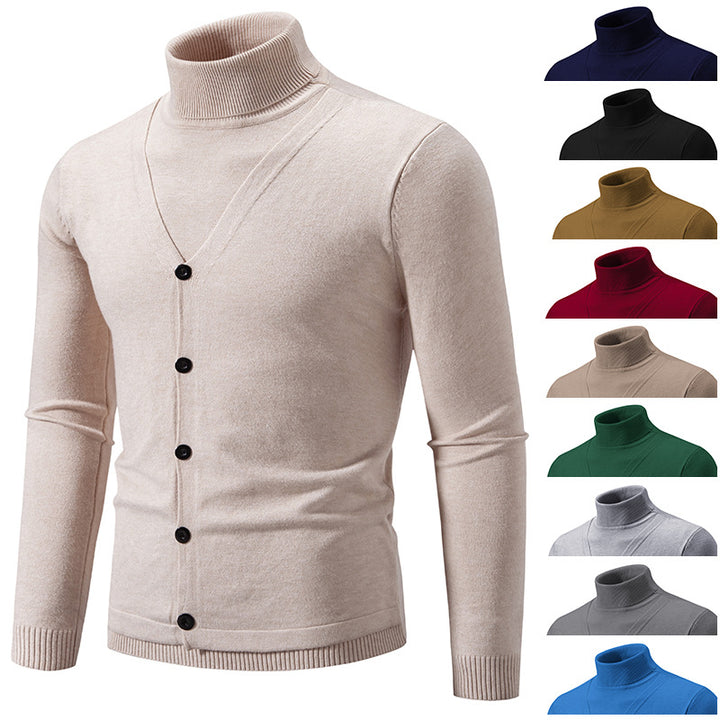 Herren eleganter und kuscheliger Rollkragenpullover Aliams
