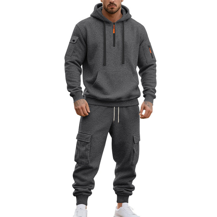 Herren komfortables Hoodie- und Cargo-Set Aliams