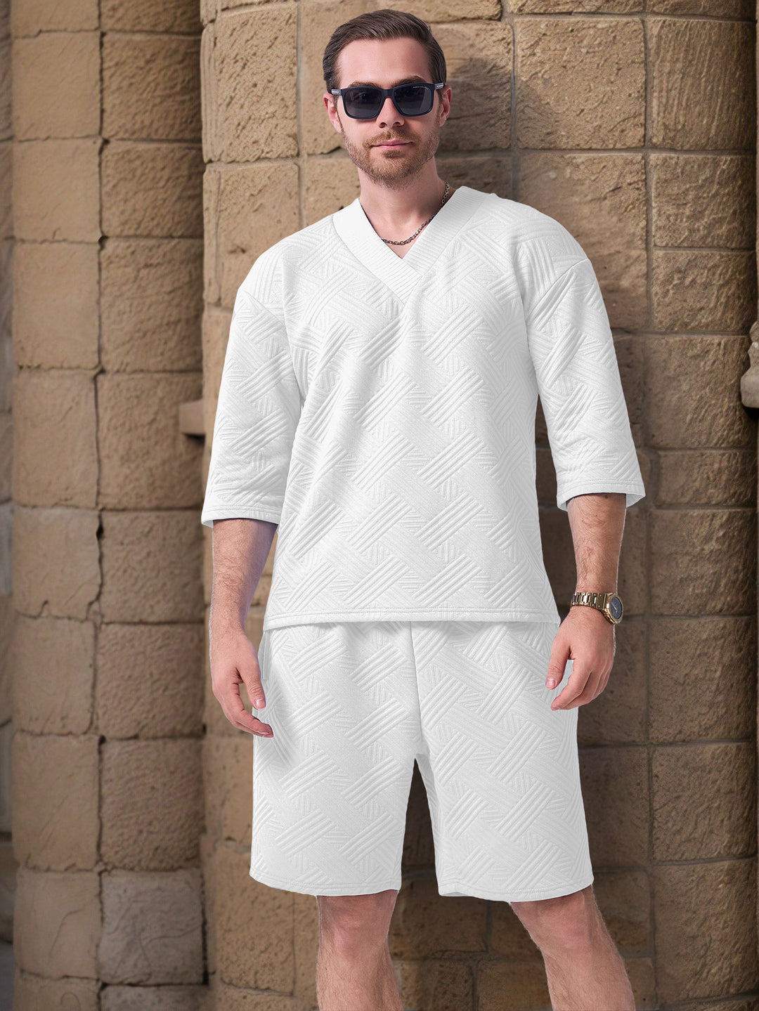 Herren Sportliches Oberteil und Shorts Aliams