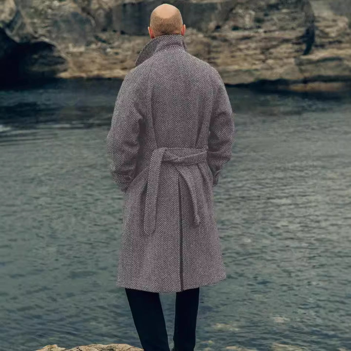 Herren eleganter Dufflecoat mit modernen Details und praktischen Taschen Aliams