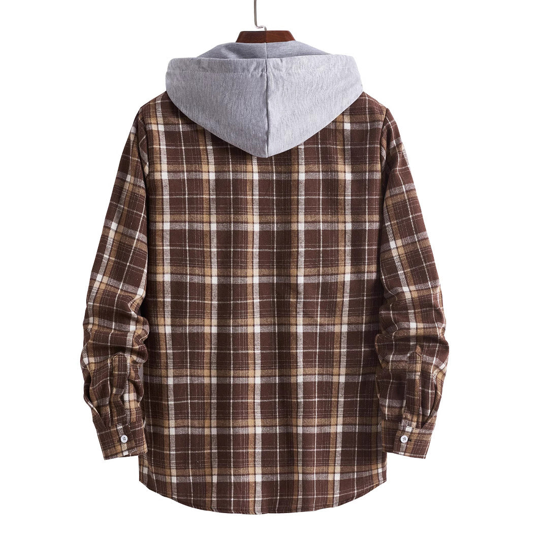 Herren Hemd mit Kapuze im lässigen Karo-Look Aliams