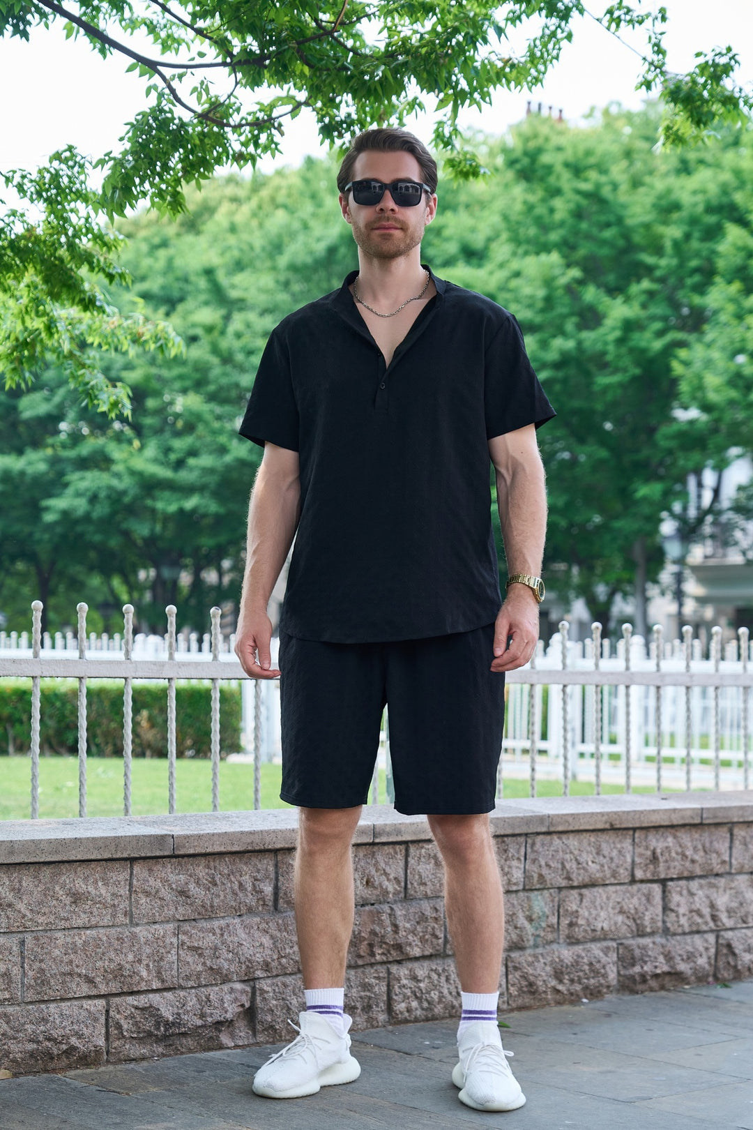 Herren Freizeitanzug aus atmungsaktivem Material mit lässigem Schnitt Aliams