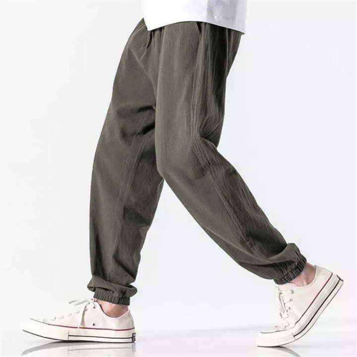 Herren Bequeme Jogginghose mit elastischem Bund und seitlichen Taschen Aliams